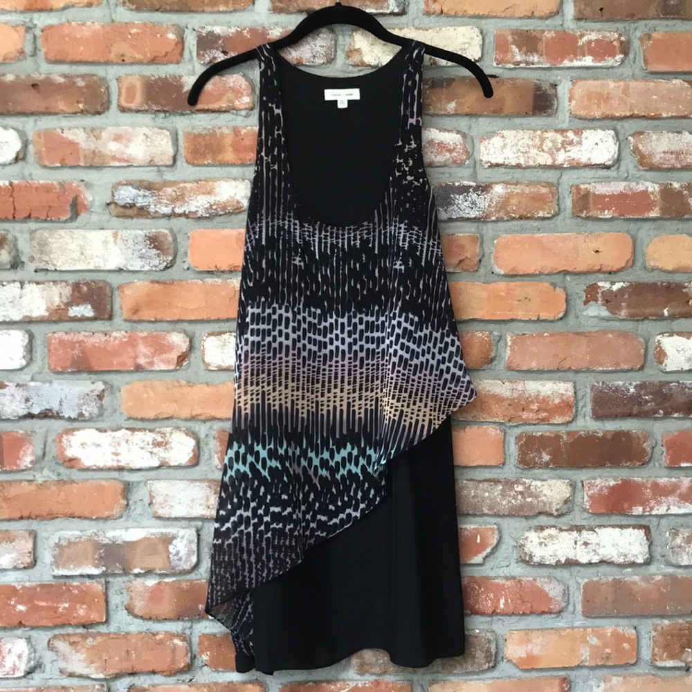 Silence + Noise Black Dress with Gradation